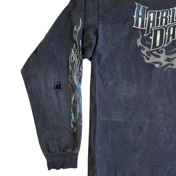 Harley Davidson Long Sleeve XL Myrtle Beach South Carolina Thrashed X Large Y2k - Picture 7 of 8